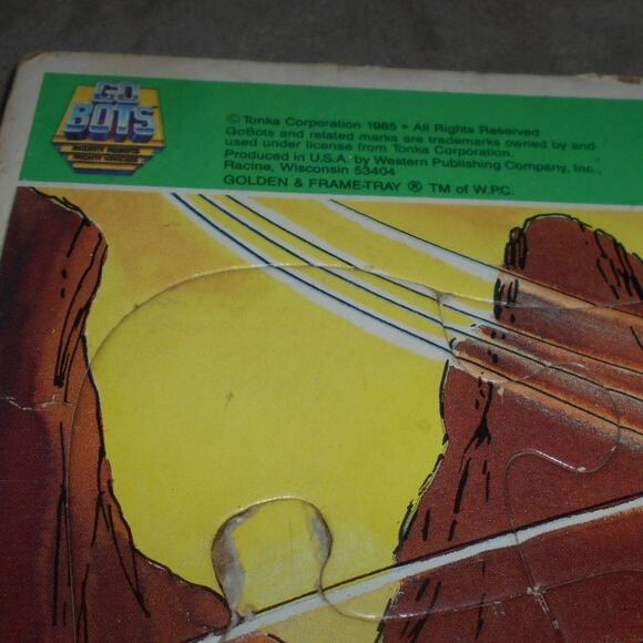 Vintage 1985 Go Bots Golden Frame Tray Puzzle Complete Tonka Transformers Robot - Picture 6 of 10